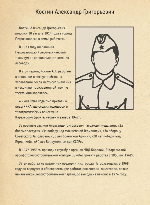 Костин Александр Григорьевич: информация о Ветеране